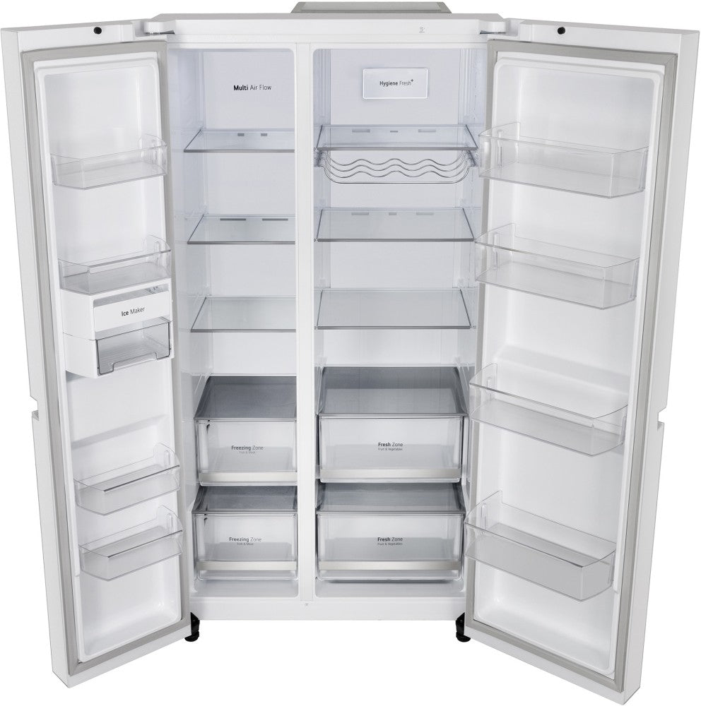 LG 655 L Frost Free Side by Side Refrigerator - Linnen White, GL-B257DLWX