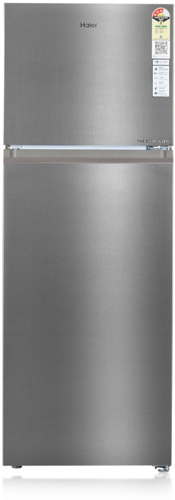 Haier 358 L Frost Free Double Door 3 Star Convertible Refrigerator - Inox Steel, HEF-363TS-P