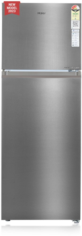 Haier 358 L Frost Free Double Door 3 Star Convertible Refrigerator - Inox Steel, HEF-363TS-P