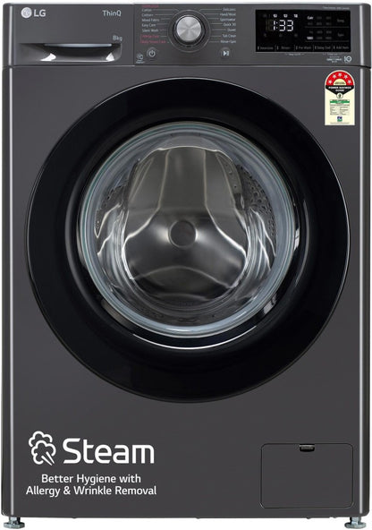 LG 8 kg AI Direct Drive Technolog Fully Automatic Front Load Washing Machine Black - FHP1208Z3M