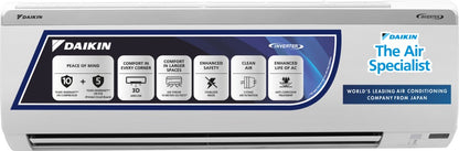 Daikin 1 टन 5 स्टार स्प्लिट इन्वर्टर AC PM 2.5 फ़िल्टर के साथ - सफ़ेद - MTKM35UV16W/RKM35UV16W/MTKM35UV16W, कॉपर कंडेंसर