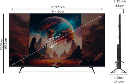 SENS Dwinci 165 cm (65 इंच) QLED अल्ट्रा HD (4K) स्मार्ट Google TV LumiSENS पैनल, डॉल्बी विजन और डॉल्बी एटमॉस - SENS65WGSQLED