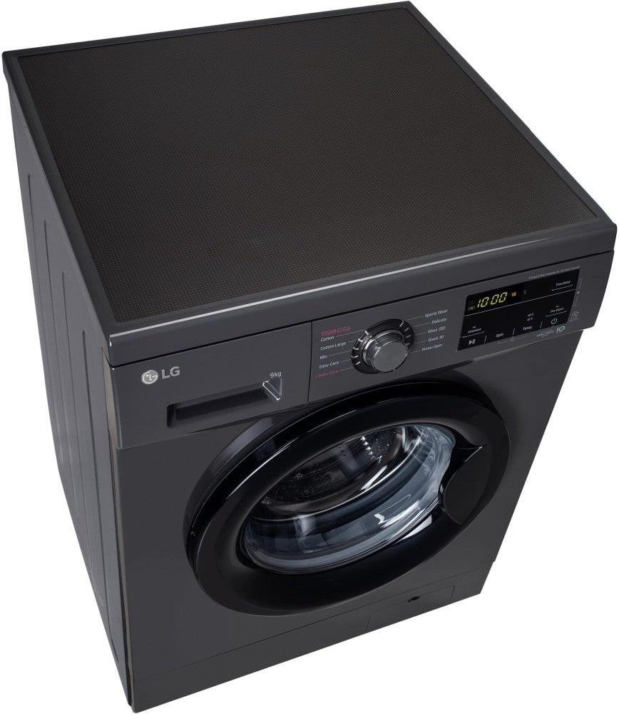 LG 9 kg Fully Automatic Front Load Washing Machine with In-built Heater Black - FHM1409BDM