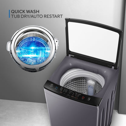 Haier 7.5 Kg Fully Automatic Top Load Washing Machine with In-built Heater Black, Grey - HWM75-H826S6