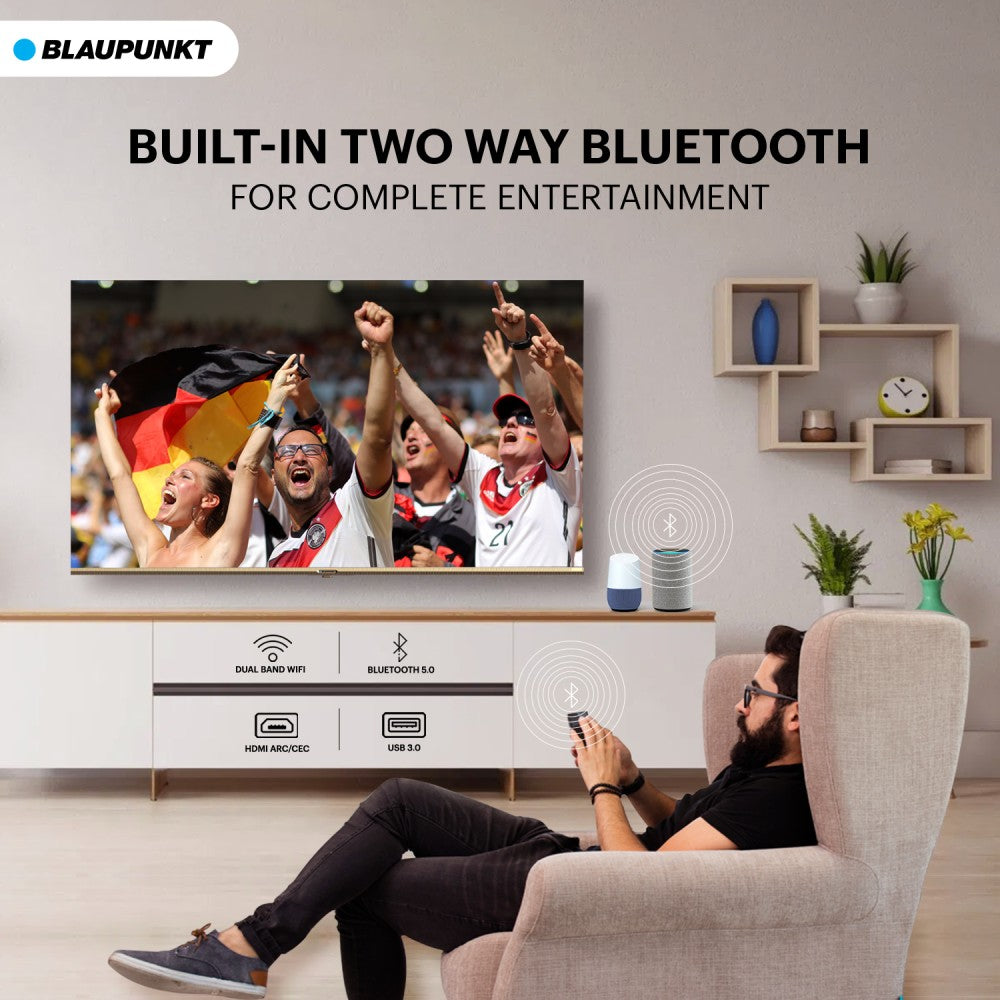 Blaupunkt साइबर साउंड 164 सेमी (65 इंच) अल्ट्रा एचडी (4K) एलईडी स्मार्ट एंड्रॉइड टीवी डॉल्बी एटमॉस और डॉल्बी विजन के साथ - 65CSA7030