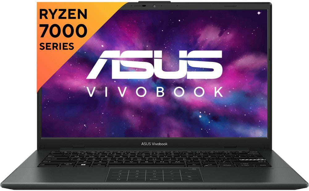 ASUS Vivobook Go 14 (2023) Ryzen 3 Quad Core 7320U - (8 GB/512 GB SSD/Windows 11 Home) E1404FA-NK322WS Thin and Light Laptop - 14 Inch, Mixed Black, 1.38 Kg, With MS Office