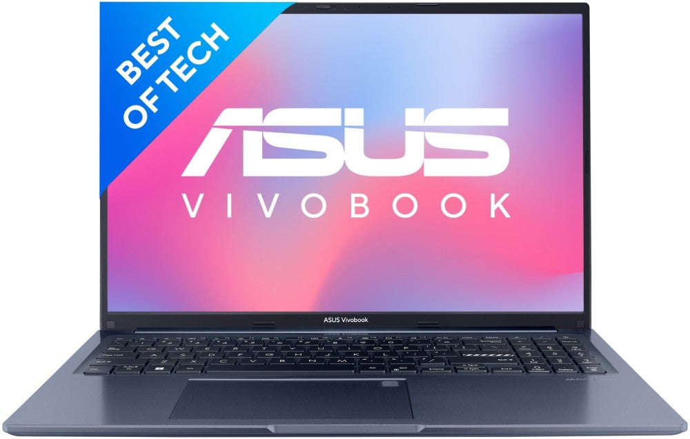 Asus VivoBook 16X Ryzen 7 ऑक्टा कोर 5800H - (16GB/512GB SSD/Windows 11 Home) M1603QA-MB711WS पतला और हल्का लैपटॉप - 16 इंच, शांत नीला, 1.80 Kg, MS Office के साथ