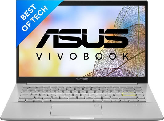 Asus Vivobook Ultra 14 (2022) Core i3 11th Gen - (8GB/512GB SSD/Windows 11 Home) K413EA-EB303WS पतला और हल्का लैपटॉप - 14 इंच, ट्रांसपेरेंट सिल्वर, 1.40 kg, MS Office के साथ