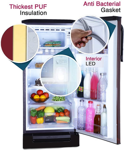 Godrej 180 L Direct Cool Single Door 4 Star Refrigerator - Aqua Wine, RD EDGENEO 207D TDF AQ WN