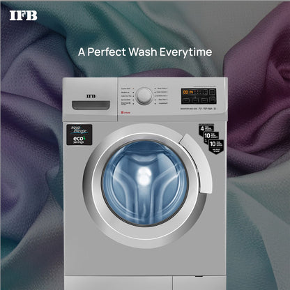 IFB 8 kg 4 years Comprehensive Warranty Fully Automatic Front Load Washing Machine with In-built Heater Silver - SENATOR NEO SXS 8012