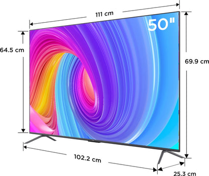 TCL 126 सेमी (50 इंच) QLED अल्ट्रा HD (4K) स्मार्ट Google TV गेम मास्टर 2.0 - 50T6G के साथ