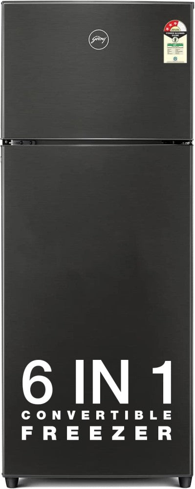 Godrej 244 L Frost Free Double Door 3 Star Convertible Refrigerator - Fossil Steel, RF EON 265C RCIF FS ST