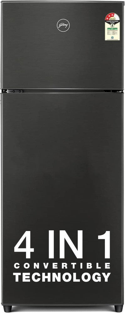 Godrej 244 L Frost Free Double Door 3 Star Convertible Refrigerator - Fossil Steel, RF EON 265C RCIT FS ST