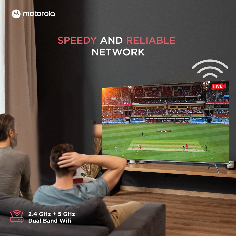 MOTOROLA EnvisionX 139.07 cm (55 inch) QLED Ultra HD (4K) Smart Google TV QuantumGlow Technology, Dolby Vision & Dolby Atmos (2023 Range) - 55UHDGQMWS5Q