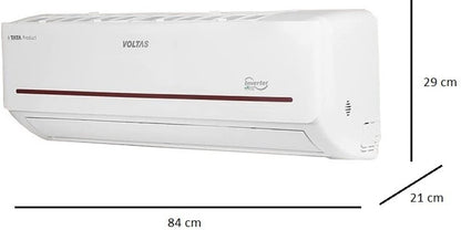 Voltas 1.5 Ton 5 Star Split Inverter AC  - White - 185V Vectra Prism(4503450), Copper Condenser