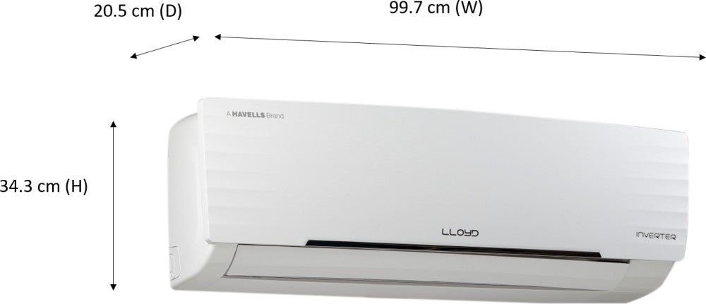 Lloyd 1.5 Ton 3 Star Split Inverter AC  - White - GLS18I3KWSEA, Copper Condenser