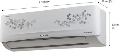 Lloyd 1.5 Ton 5 Star Split Inverter AC  - White - GLS18I5FWGCA, Copper Condenser