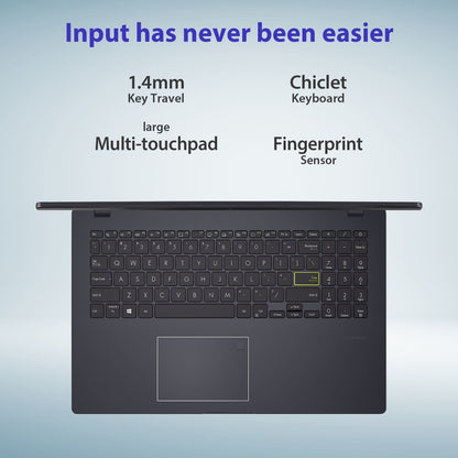 ASUS Eeebook 15 सेलेरॉन डुअल कोर - (8 जीबी/512 जीबी एसएसडी/विंडोज 11 होम) E510MA-EJ021WS पतला और हल्का लैपटॉप - 15.6 इंच, काला, 1.57 किलोग्राम, एमएस ऑफिस के साथ