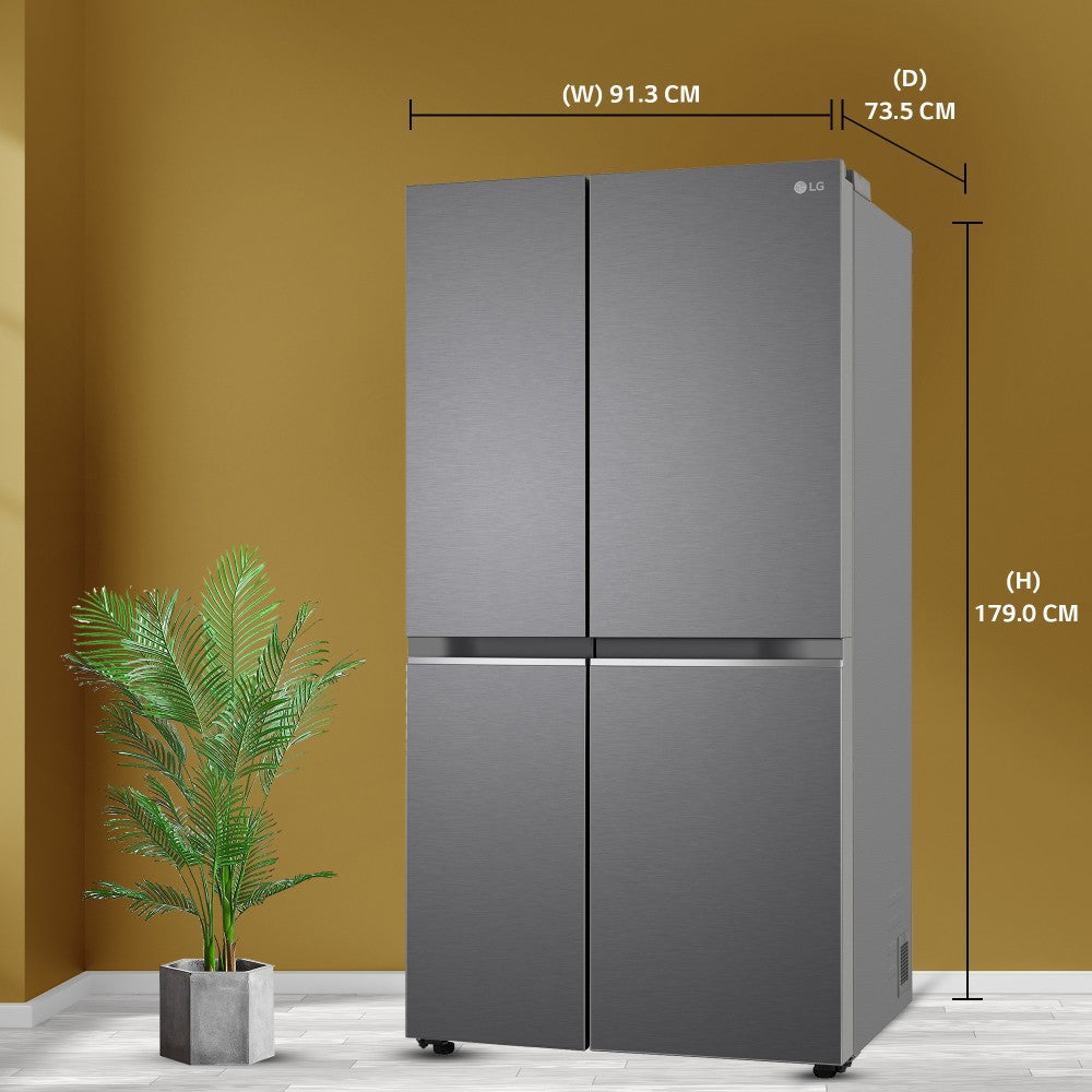 LG 655 L Frost Free Side by Side Refrigerator - Dazzle Steel, GL-B257HDSY