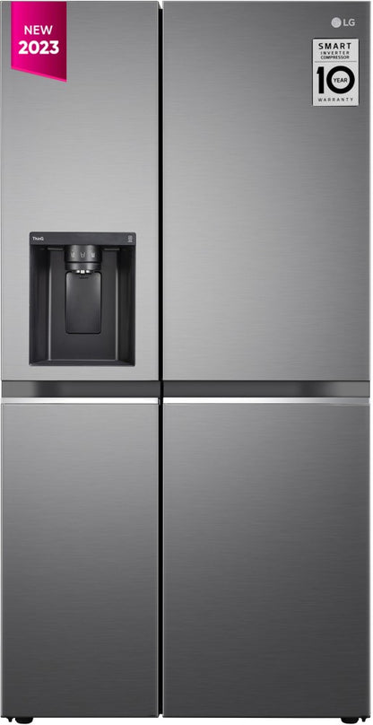 LG 635 L Frost Free Side by Side Refrigerator - Shiny Steel, GL-L257CPZX