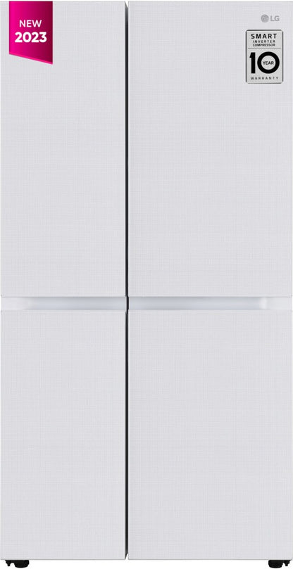 LG 655 L Frost Free Side by Side Refrigerator - Linnen White, GL-B257DLWX