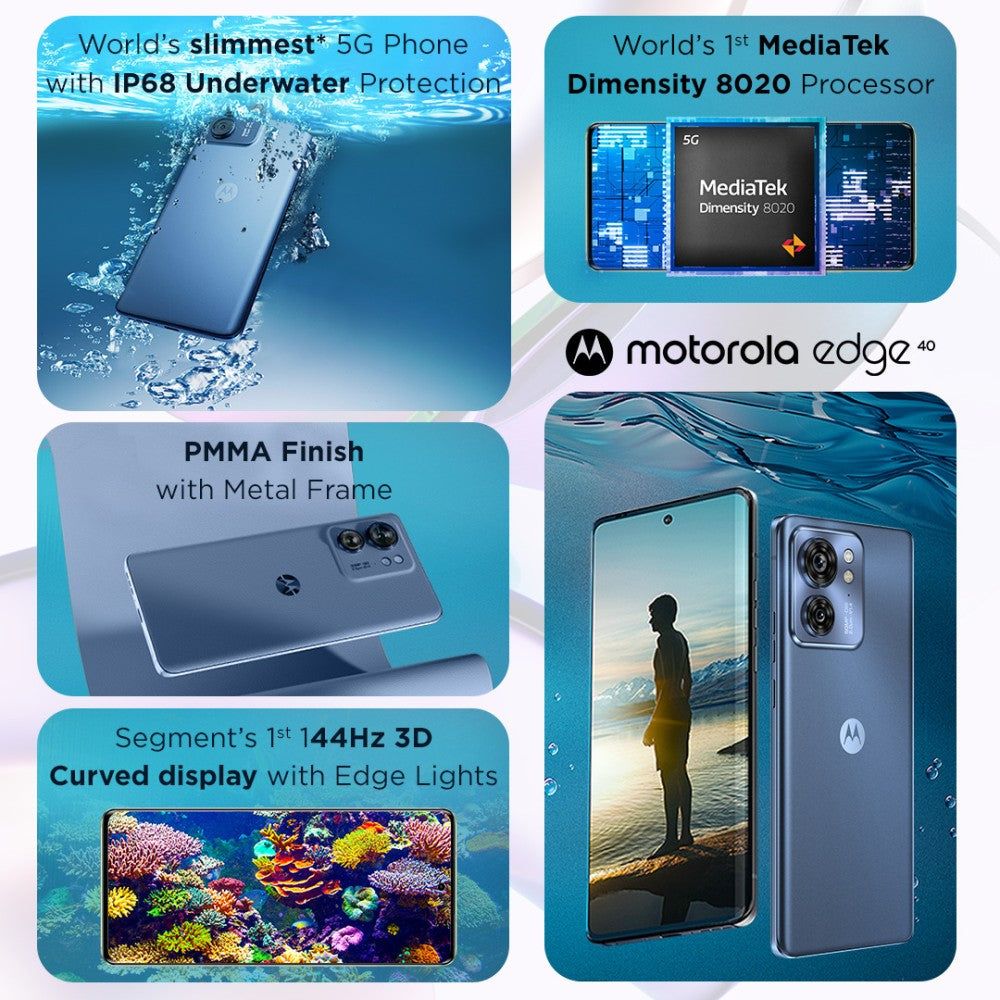 MOTOROLA Edge 40 (Lunar Blue, 256 GB) - 8 GB RAM