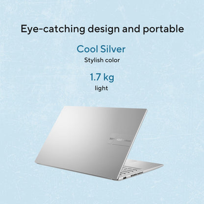 ASUS Vivobook 15 Core i5 12th Gen - (8 GB/512 GB SSD/Windows 11 Home) X1502ZA-EJ515WS पतला और हल्का लैपटॉप - 15.6 इंच, आइसलाइट सिल्वर, 1.7 किलोग्राम, एमएस ऑफिस के साथ