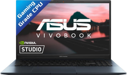 ASUS Vivobook Pro 15 Ryzen 5 Hexa Core 5600H - (16 GB/512 GB SSD/Windows 11 Home/4 GB ग्राफ़िक्स/NVIDIA GeForce RTX 3050/144 Hz) M6500QC-HN541WS क्रिएटर लैपटॉप - 15.6 इंच, शांत नीला, 1.8 किलोग्राम, साथ में एमएस ऑफिस