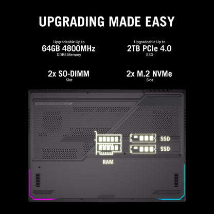 ASUS ROG Strix G17 (2023) 90WHr बैटरी के साथ Ryzen 9 12 Core 7845HX - (16 GB/1 TB SSD/Windows 11 Home/6 GB ग्राफ़िक्स/NVIDIA GeForce RTX 4050/240 HZ) G713PU-LL060WS गेमिंग लैपटॉप - 17.3 इंच, एक्लिप्स ग्रे, 2.80 किग्रा, एमएस ऑफिस के साथ