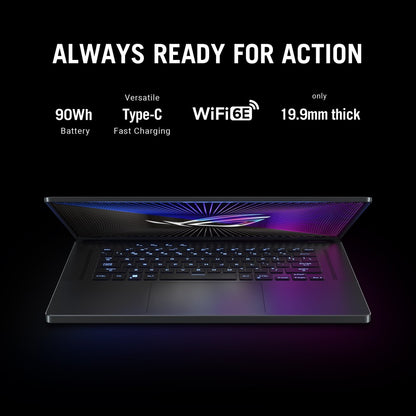 ASUS ROG Zephyrus G16 (2023) 90WHr बैटरी के साथ Intel H-Series Core i9 13वीं पीढ़ी - (16 GB/1 TB SSD/Windows 11 Home/6 GB ग्राफ़िक्स/NVIDIA GeForce RTX 4050/240 HZ) GU603VU-N4051WS गेमिंग लैपटॉप - 16 इंच, एक्लिप्स ग्रे, 2.00 किलोग्राम, एमएस ऑफिस के साथ