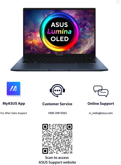 ASUS Zenbook 14 OLED Touch Intel EVO P-Series Core i5 12th Gen - (16 GB/512 GB SSD/Windows 11 Home) UX3402ZA-KN531WS पतला और हल्का लैपटॉप - 14 इंच, पॉंडर ब्लू, 1.39 किलोग्राम, MS ऑफिस के साथ