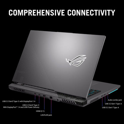 ASUS ROG Strix G17 (2023) 90WHr बैटरी के साथ Ryzen 9 12 Core 7845HX - (16 GB/1 TB SSD/Windows 11 Home/6 GB ग्राफ़िक्स/NVIDIA GeForce RTX 4050/240 HZ) G713PU-LL060WS गेमिंग लैपटॉप - 17.3 इंच, एक्लिप्स ग्रे, 2.80 किग्रा, एमएस ऑफिस के साथ