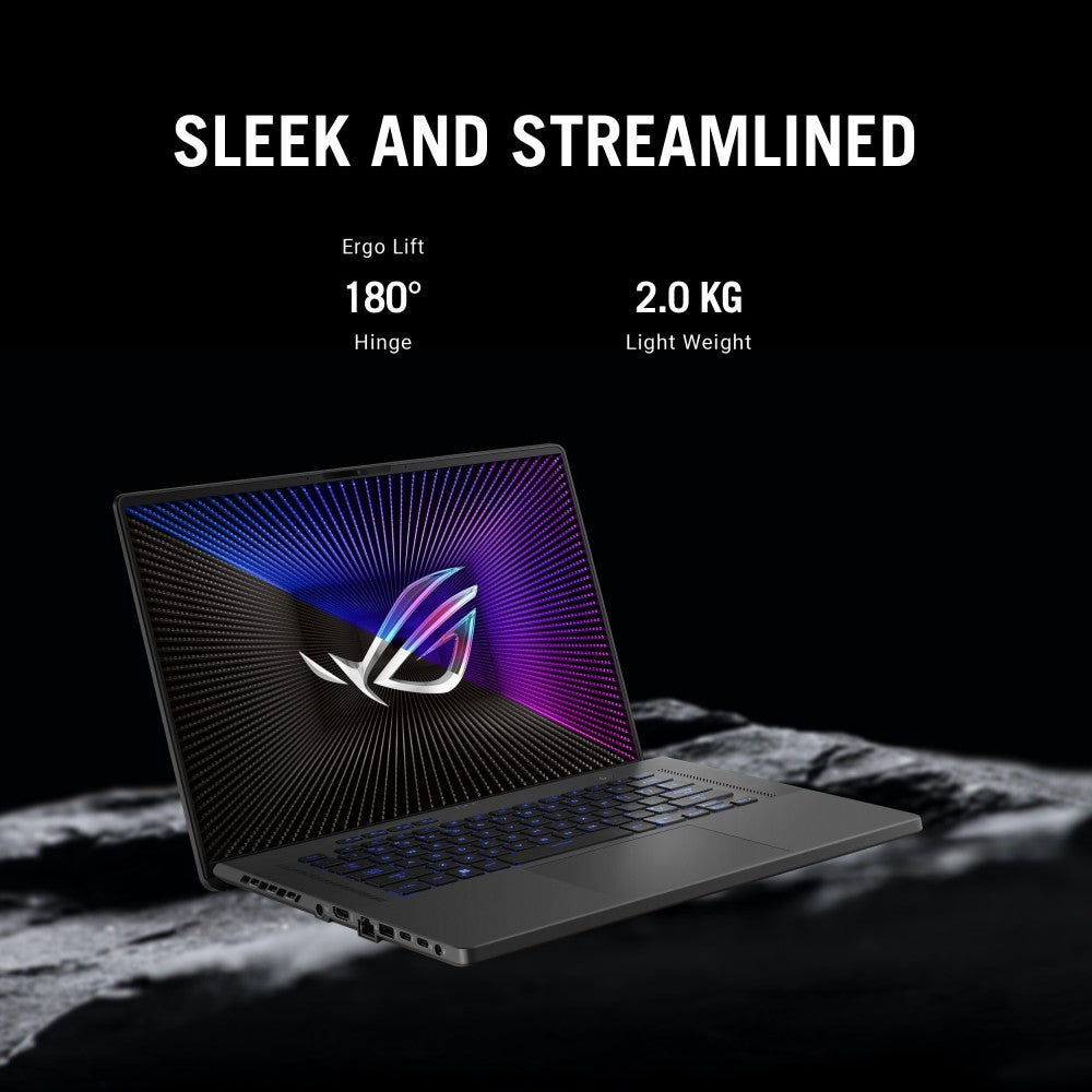 ASUS ROG Zephyrus G16 (2023) 90WHr बैटरी के साथ Intel H-Series Core i9 13वीं पीढ़ी - (16 GB/1 TB SSD/Windows 11 Home/6 GB ग्राफ़िक्स/NVIDIA GeForce RTX 4050/240 HZ) GU603VU-N4051WS गेमिंग लैपटॉप - 16 इंच, एक्लिप्स ग्रे, 2.00 किलोग्राम, एमएस ऑफिस के साथ