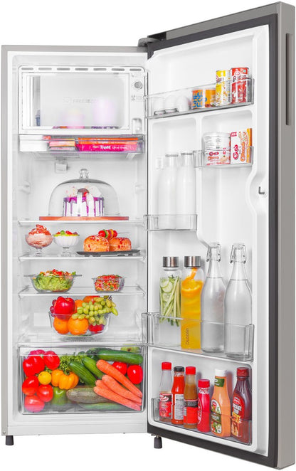 Haier 215 L Direct Cool Single Door 5 Star Refrigerator - Inox Steel, HED-225TS-P