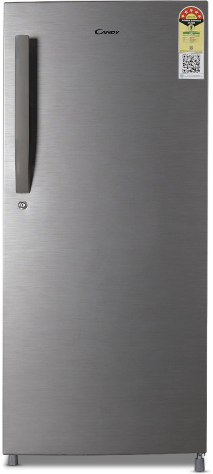 CANDY 190 L Direct Cool Single Door 5 Star Refrigerator - Brushline Silver, CSD2005SS