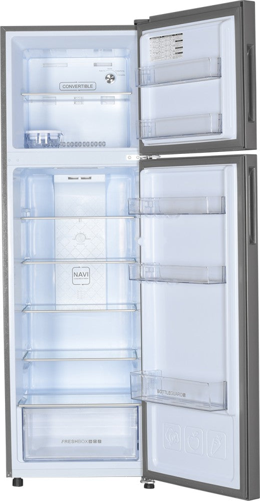 CANDY 268 L Frost Free Double Door 2 Star Convertible Refrigerator - Inox Steel, CDD2932TS