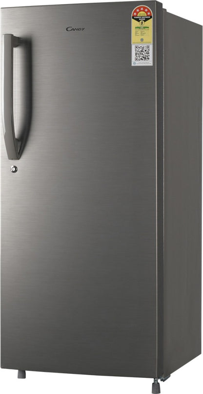 CANDY 190 L Direct Cool Single Door 5 Star Refrigerator - Brushline Silver, CSD2005SS