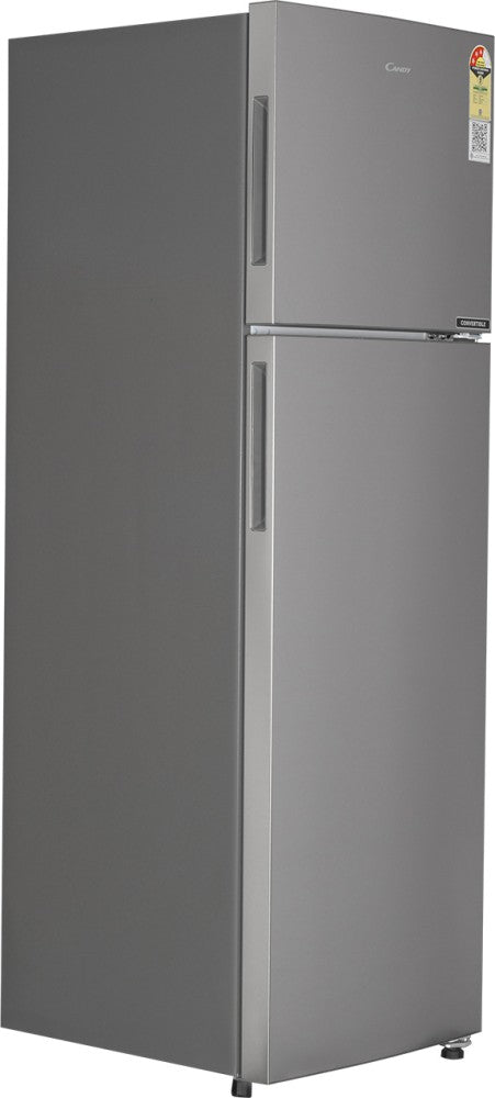 CANDY 268 L Frost Free Double Door 2 Star Convertible Refrigerator - Inox Steel, CDD2932TS