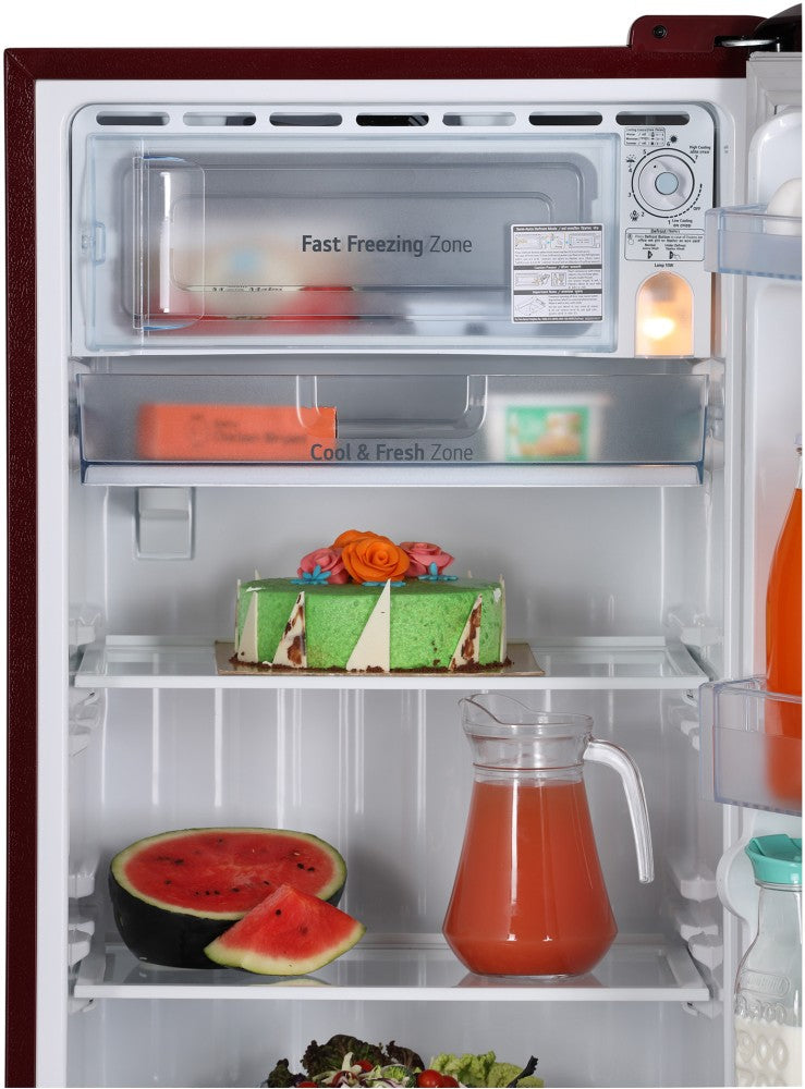 LG 205 L Direct Cool Single Door 5 Star Refrigerator with Base Drawer  with Smart Inverter Compressor, Humidity Controller & Moist 'N' Fresh - Scarlet Charm, GL-D221ASCU