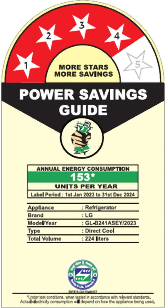 LG 224 L Direct Cool Single Door 4 Star Refrigerator  with Smart Inverter Compressor, Humidity Controller & Moist 'N' Fresh - Scarlet Euphoria, GL-B241ASEY
