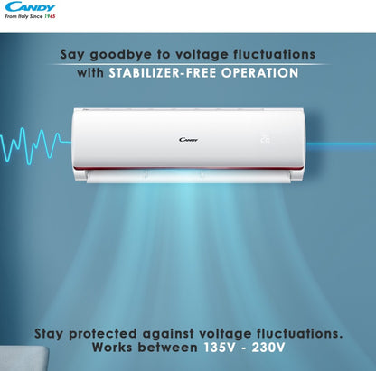 CANDY 1.5 Ton 3 Star Split Inverter AC  - White - SAC 183C ITN/CS 183C ITN/CU 183C ITN, Copper Condenser