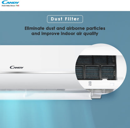 CANDY 1 Ton 5 Star Split Inverter AC  - White - SAC 125C ITS/CS 125C ITS/CU 125C ITS, Copper Condenser