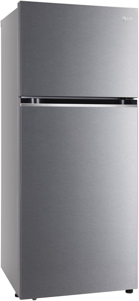 LG 398 L Frost Free Double Door 2 Star Refrigerator  with Smart Inverter Compressor, Express Freeze & Multi Air Flow - DAZZLE STEEL, GL-N422SDSY