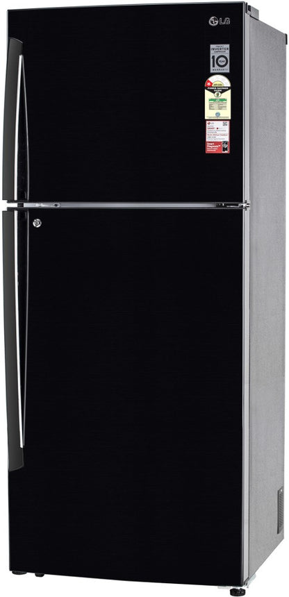 LG 412 L Frost Free Double Door 1 Star Convertible Refrigerator  with Door Cooling+, Inverter Compressor, Express Freeze & Multi Air Flow - Ebony Sheen, GL-T432AESR