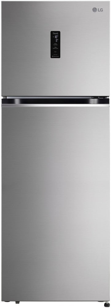 LG 322 L Frost Free Double Door 3 Star Convertible Refrigerator  with Inverter Compressor, Wi-Fi, Door Cooling+, Express Freeze & Multi Air Flow - Shiny Steel, GL-T342TPZX