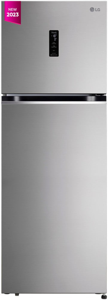 LG 322 L Frost Free Double Door 3 Star Convertible Refrigerator  with Inverter Compressor, Wi-Fi, Door Cooling+, Express Freeze & Multi Air Flow - Shiny Steel, GL-T342TPZX