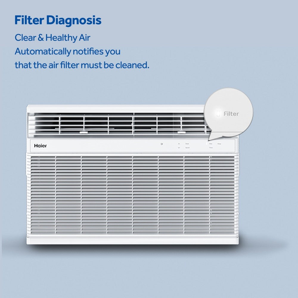 Haier Top Flow 1.5 Ton 3 Star Window Jet Air Flow and Dynamic Cooling for better air circulation, Filter Diagnosis for healthy air, Micro Antibacterial Filter AC  - White - HWU18TF-EW3BE-FS, Copper Condenser