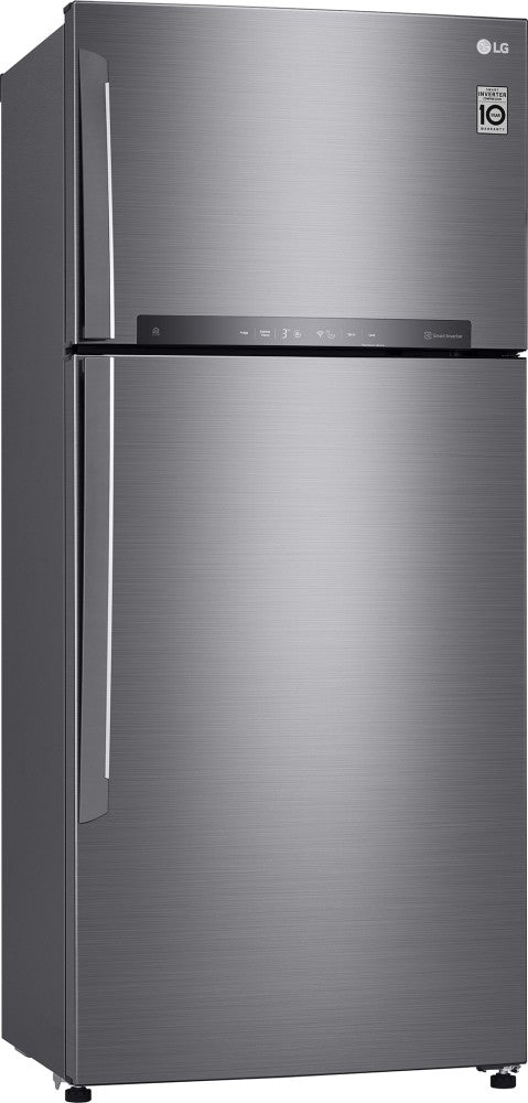 LG 475 L Frost Free Double Door 1 Star Refrigerator - Platinum Silver 3, GN-H602HLHM