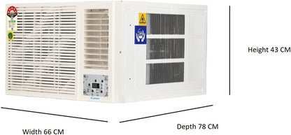 CANDY 1.5 Ton 5 Star Window Inverter AC  - White - WAC 185C IOW-INV/WAC 185C IOW-INV/, Copper Condenser