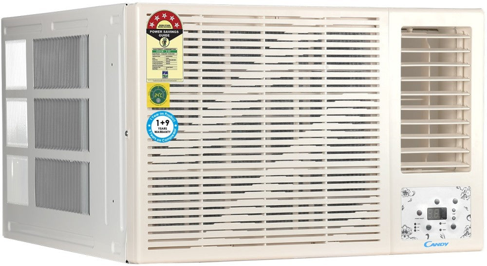 CANDY 1.5 Ton 5 Star Window Inverter AC  - White - WAC 185C IOW-INV/WAC 185C IOW-INV/, Copper Condenser